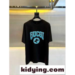 着心地いい 抗菌 ロゴプリント グッチ スーパーコピー Tシャツ コピー 半袖Tシャツ ブラックkid26DKLfOz