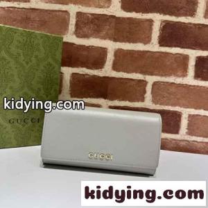 ロゴ入り コンチネンタルウォレット グッチ コピー 財布 コピー 772638 ライトグレーkid26jaCuWv