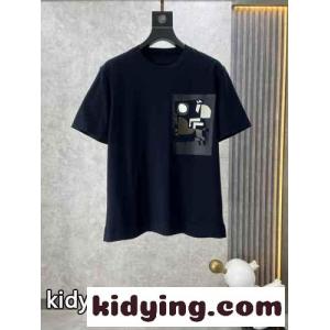シンプル おしゃれ コットン 半袖Tシャツ エルメス コピー Tシャツ コピー ブラックkid26ee01nm