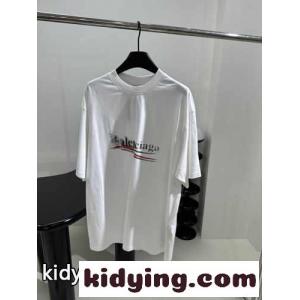 POLITICAL STENCIL 半袖Tシャツ ミディアムフィット バレンシアガ スーパーコピー Tシャツ コピー ホワイトkid26XDSHHj