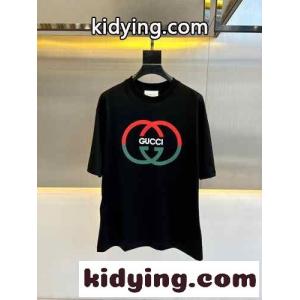 プリント コットンジャージー 半袖Tシャツ グッチ コピー Tシャツ コピー ブラックkid26uiyqSr