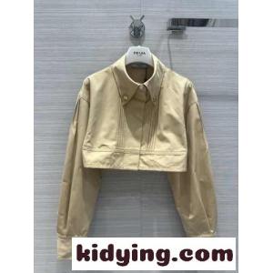 クロップド コットン ジャケット プラダ コピー ジャケット コピー レディースkid26L9591b