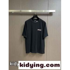 人気 POLITICAL CAMPAIGN 半袖Tシャツ バレンシアガ スーパーコピー Tシャツ コピー ブラックkid26mObm4j