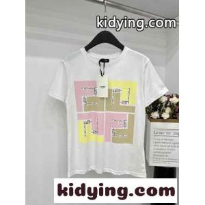 定番 プリント クルーネック 半袖Tシャツ フェンディ スーパーコピー Tシャツ コピーkid26eay05D