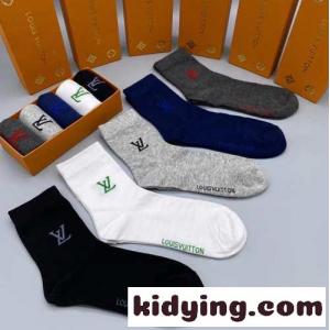 合わせやすい おしゃれ 5足セット ルイ・ヴィトン 靴下 偽物 ソックスkid26CaG9ra