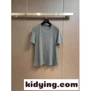 シンプル クルーネック 半袖Tシャツ エルメネジルド・ゼニア Tシャツ コピー グレーkid26qeyOLn