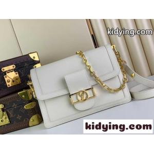 24SS☆LV ドフィーヌ・ソフト MM ルイヴィトン コピー バッグ スーパーコピー M25050 ホワイトkid26D0zCWr