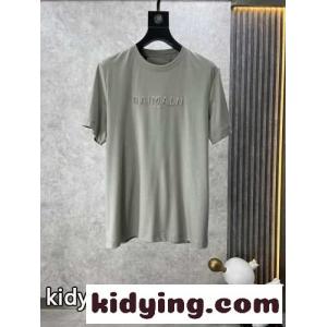 シンプル ロゴ入り バルマン コピーブランド Tシャツ コピー クルーネック 半袖Tシャツ グレーkid26umOXvu