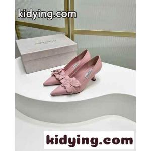 ラワー付き ナッパレザー・パンプス ジミーチュウ コピー パンプス コピー ピンクkid265vuSTb