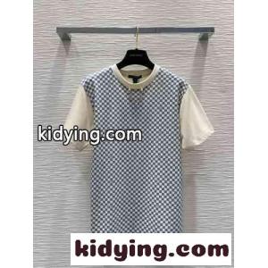 ダミエフロントTシャツ ルイ・ヴィトン Tシャツ 偽物 半袖 トップスkid26XXbWXf