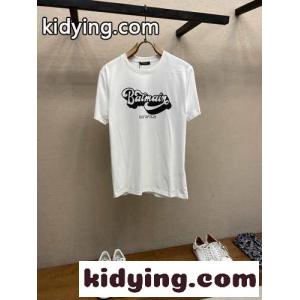 バルマン スーパーコピー Tシャツ コピー シンプル ロゴ入り クルーネック 半袖Tシャツ ホワイトkid26eC4rSD