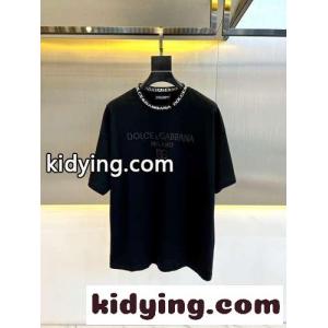 カジュアル ゆったり ロゴ入り ドルチェ&ガッバーナ コピーブランド Tシャツ コピー 半袖Tシャツ ブラックkid26GzW9Lv