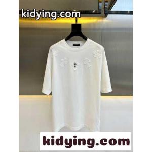 クロムハーツ コピーブランド Tシャツ 偽物 カジュアル クルーネック 半袖Tシャツ ホワイトkid26Cmi8fa