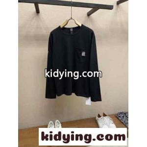 クロムハーツ コピーブランド Tシャツ コピー シンプル 合わせやすい クルーネック 長袖Tシャツ ブラックkid26CGDWLD