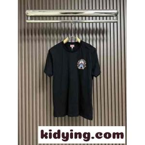 KENZO DRAWN VARSITY エンブロイダリー 半袖Tシャツ ケンゾー tシャツ コピー ブラックkid268DaSju