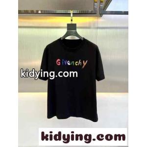 ジバンシィ ブランド コピー Tシャツ コピー 着心地いい コットン クルーネック 半袖Tシャツ ブラックkid261naWvu