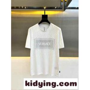 クリスタル 90S ヴィンテージ ロゴ Tシャツ ヴェルサーチ コピーェ Tシャツ コピー ホワイトkid26fSrqSb