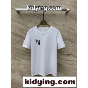 シンプル 刺繍入り コットン 半袖Tシャツ クロエ Tシャツ コピー 合わせやすいkid26HLPrOD