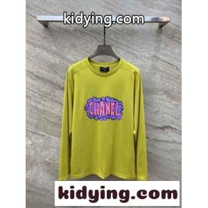 カジュアル 可愛い プリント 長袖Tシャツ シャネル コピー Tシャツ 偽物kid2689XvyC