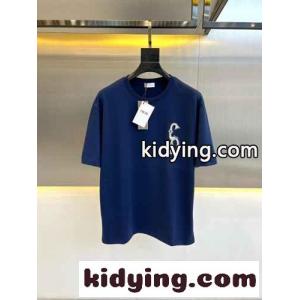 定番 カジュアル コットン 半袖Tシャツ クリスチャン・ディオール スーパーコピー Tシャツ コピー ブルーkid26O1vyqq