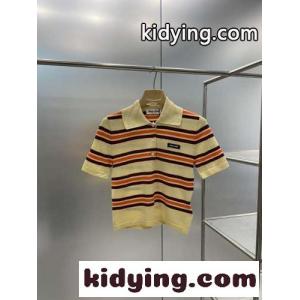 ミュウミュウ スーパーコピー ニット コピー レディース シルクxコットン ニット ポロシャツkid26fm8zuC