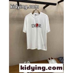 おしゃれ 人気 ロゴ入り クリスチャン・ディオール ブランド コピー Tシャツ コピー 半袖Tシャツ ホワイトkid26iua0ve