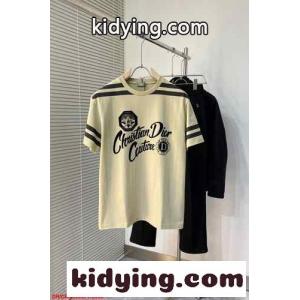 クリスチャン・ディオール スーパーコピー Tシャツ コピー 定番 カジュアル ロゴ入り 半袖Tシャツkid26WrW15n