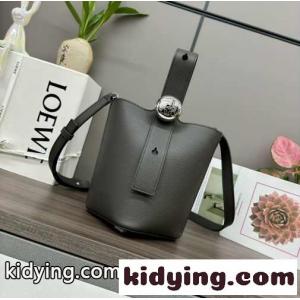 ペブル バケットバッグ ミニ ロエベ コピーブランド バッグ スーパーコピー ダークグレーkid26bmm8Lv