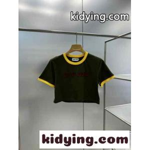 エンブロイダリー コットンジャージー Tシャツ ミュウミュウ コピー Tシャツ コピー グリーンkid264nCiOr