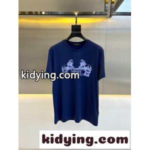 ヴェルサーチ コピーブランドェ カルトゥーシュ 半袖Tシャツ ヴェルサーチ コピーブランドェ Tシャツ コピー ブルーkid26niiOPD