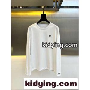 シャネル コピー Tシャツ 偽物 カジュアル 快適 コットンジャージー 長袖Tシャツ ホワイトkid2641XHfq