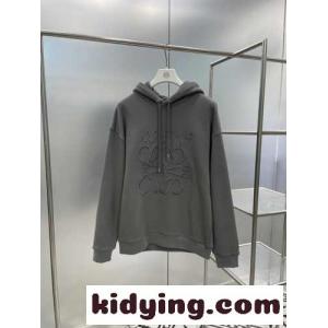 ユニセックス リラックスフィット フーディー ロエベ コピーブランド パーカー コピー グレーkid26q4bSrm