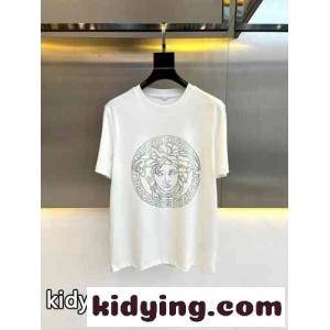 人気 メドゥーサ クルーネック半袖Tシャツ ヴェルサーチ ブランド コピーェ Tシャツ 偽物 ホワイトkid26WDCy0f