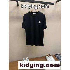 ベーシック カジュアル コットン 半袖Tシャツ ロエベ コピーブランド Tシャツ コピー ユニセックス ブラックkid26WDG5Xj