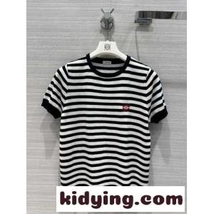 カジュアル 定番 ストライプ ウール ニット ロエベ ブランド コピー Tシャツ コピー ショートスリーブkid26uObu0r