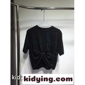 ヴェルサーチ ブランド コピーェ ミラノ スタンプ クロップ 半袖Tシャツ ヴェルサーチ ブランド コピーェ Tシャツ コピー ブラックkid265TPHnu