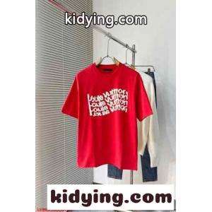 ショートスリーブコットンTシャツ ルイ・ヴィトン Tシャツ 偽物kid26XXvOXn