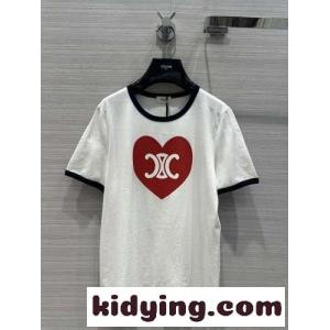 ハートトリオンフ 半袖Tシャツ セリーヌ コピー Tシャツ コピー コットンkid26rq4bGb