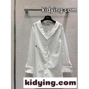 おしゃれ アシンメトリー シャツ クリスチャン・ディオール ブランド コピー シャツ コピー ホワイトkid26PD4jyC
