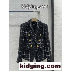 6ボタン チェック ツイードジャケット バルマン コピー ジャケット コピーkid26f8TPDe