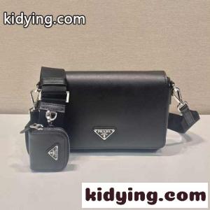 2VD059 サフィアーノレザー ショルダーバッグ プラダ コピー バッグ コピー ブラックkid26XLXDeq