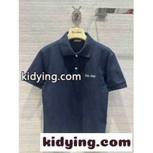 定番 カジュアル コットン 半袖 ポロシャツ ミュウミュウ コピー Tシャツ コピー ネイビーkid26e8Pjaa