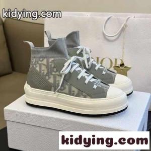 クリスチャン・ディオール ブランド コピー スニーカー 偽物 WALKNdior ブランド コピー プラットフォームスニーカー グレーkid26bCKz4f
