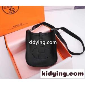 シルバー金具 人気 エヴリン ミニ ショルダーバッグ エルメス スーパーコピー バッグ コピー ブラックkid26CSrqqe