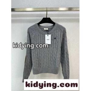 定番 おしゃれ ケーブル編み クルーネック セリーヌ スーパーコピー セーター コピー エルボーパッチ付きkid26ObuWLz