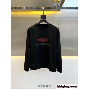 ベーシック ロゴ クルーネック トレーナー バレンシアガ スーパーコピー Tシャツ コピー ブラックkid26Sn4bum