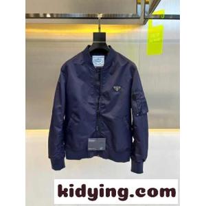 定番 カジュアル メンズ ボンバージャケット プラダ コピーブランド ジャケット 偽物 ブルーkid265H9zaC