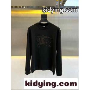 合わせやすい メンズ バーバリー ブランド コピー Tシャツ 偽物 シンプル 長袖Tシャツ ブラックkid26XfCeya