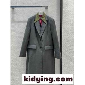 プラダ コピー ジャケット スーパーコピー エレガント シングルブレスト ロングコートkid26ii0f8D