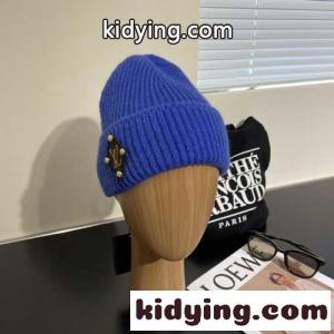 ビーニー・LV ニットキャップ ルイヴィトン スーパーコピー 帽子 偽物 定番 合わせやすい ブルーkid26zSP1vm